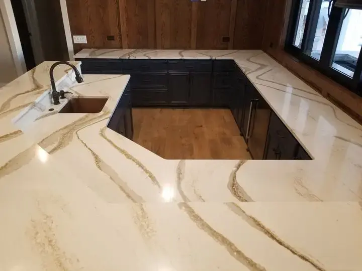 Brittanicca Gold Quartz Countertops in Charlotte | ECG of Charlotte