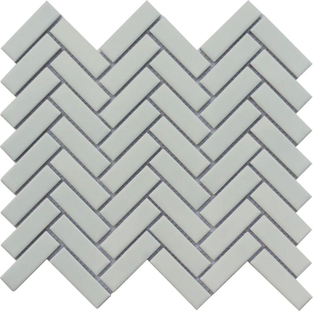 Gray Herringbone Porcelain Tile